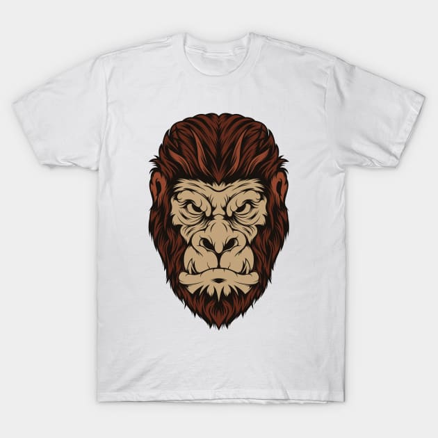 Vintage Gorilla head T-Shirt by JagatKreasi